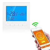 MOSHUO WiFi-Thermostat, programmierbares Thermostat Funk-Thermostat für motorisiertes Ventil, thermisches Ventil und elektrische Heizfolie, App-Steuerung und doppelter Temperaturanzeig