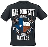 Gas Monkey Garage Texas Flag Männer T-Shirt schwarz XL