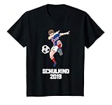 Kinder Schulkind 2019 Fußball Dabbing Fußballer Island Trikot T-S