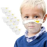 TOPEREUR 5 Stück Kinder Mundschutz Offene Visier Mundschutz Wiederverwendbar Waschbar Transparent Staubdicht VisierMundschutz für Schulkinder Jungen M
