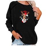 HHOP Weihnachten brauner Pullover Tops Damen Spitze Tunika grünes Langarmshirt Damen Kurzarm Rollkragenpullover sommerpulli Damen Longshirt mit Leggings Damen Pullover Weiss Damen Wickelbluse D