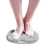 NEWLIUXI Fußmassagegerät Scrubber Cleaner Verbessert die Fußzirkulation Reduziert Fußschmerzen - Beruhigt müde Achy-Füße - Rutschfest mit Saugnäpfen (gray)