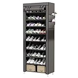 UDEAR 10-Tier Schuhschrank Schuhregal Storage Shoe Shelf for 27 Pairs of Shoes G