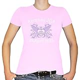 Shirtfun24 Damen JGA Junggesellinnenabschied Wappen Wunschname Datum Ring Herz T-Shirt, Rosa (Pink), XXL