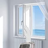 Fensterabdichtung für Mobile Klimageräte Dachfenster, MOPOIN Klimaanlage Abdichtung Fenster Airlock Hot Air Stop zum Anbringen an Fenster Dachfenster Flügelfenster Kippfenster, für Klimaanlage 400CM