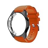 LGFCOK Silikon-Schutzhülle + Armband für Samsung Galaxy Watch 46 mm/42 mm Armband Gear S3 Frontier Band Sport Armband + Schutz Uhrengehäuse 42/46