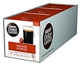 NESCAFÉ Dolce Gusto Grande Intenso 48 Kaffeekapseln (Arabica Bohnen aus Ostafrika und Südamerika, Haselnussbraune Crema, Aromaversiegelte Kapseln) 3er Pack (3 x 16 Kapseln)