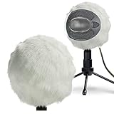 YOUSHARES Blue Snowball Microphone Furry Windscreen Pop Filter Muff - Mikrofon Fell Windschutz Pop-Schutz für Blue Snowball ICE Microphone (Weiß)