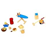 Goki 51939 - Accessoires Küche, 19-teilig, Puppenhausmöb