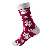 Hanxiulin Neu Damen Weihnachtssocken Winter Strümpfe Herren Korallenvlies Warme Bodensocken Wintersocken Kuschelsocken Wärme kniehoch Laufen Schwangerschaft R