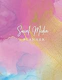 Social Media Planner: Social Media Planner to organize all your Social Media posts, social media planner diary, social media content planner & network marketing p