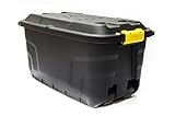 XL Transportbox / Kissenbox mit 75 Liter Fassungsvermögen und vier Rollen! Abnehmbarer und abschließbarer Deckel, Nässe-geschützt und in robuster Ausführung! 77 x 42 x 40 cm!