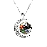 Elements Pentagramm Wicca Moon Halskette, Wicca Jewelry Okkulter C