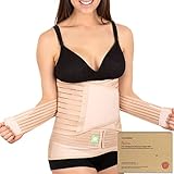 KeaBabies 3 in 1 Postpartum Gürtel für Damen - Bauchgurt nach Geburt Kaiserschnitt - Rückbildungsgürtel nach Geburt - Postnatal Bauchband nach Geburt (Classic Ivory, One Size)