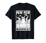 Cat Pew Pew Madafakas Vintage Crazy Cat lustige Katze T-S