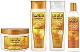 Cantu Coconut Curling Cream 12oz mit sulfatfreiem Shampoo & Conditioner 12oz & Sheabutter Feuchtigkeitsspendende Curl Activator Cream 12