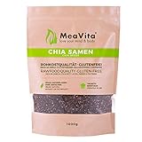 MeaVita Premium Chia Samen, (1 x 1000g) naturbelassen, glutenfrei ohne Gentechnik