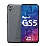 Gigaset GS5 Smartphone - Made in Germany - 48MP Kamerasystem - ausdauernder 4500mAh Wechsel-Akku - gehärtete Glasrückseite - kabelloses Laden - 128 GB + 4 GB RAM - Android 11 - Dark Titanium Grey