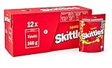 Skittles Süßigkeiten | Fruits Kaubonbons | Ananas, Mandarine, Kirsche und weitere Aromen | 12 Packungen (12 x 160g)