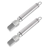 Viudecce 2 StüCke Shred Silk das Messer, Edelstahl Zwiebel Schneider mit Deckel, für GemüSe Zwiebel Knoblauch Essen Speedy-Chopp