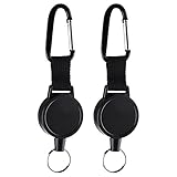 Kuuqa 2 pcs Schlüssel JoJo Heavy-duty Schlüsselband Ausziehbar Schlüsselkette Ausweis JoJo Retractable Schlüsselrolle ID Abzeichen Halter mit 65 cm / 25 Zoll S