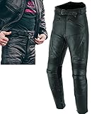 TEXPEED motorradhose leder herren mit protektoren - Schwarz Lederhose echtleder Top-Grain-Leder mit CE rüstung (EN 1621-1) Biker gepanzerte - 4XL Taille/Kurz B