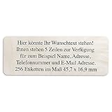 Adress-Aufkleber | PERSONALISIERT | 256 Stück | kleine Etiketten mit Wunsch-Text - Fotomotiv Fell weiß | für N