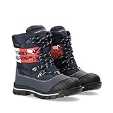 Tommy Hilfiger Kinder wasserfeste Winter-Stiefel Snow Boot Stiefelette Schneeschuhe, Farbe:Blau, Größe:EUR 38