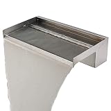 Köhko Wasserfall Alberta 30 cm aus Edelstahl (15-150 cm) matt Aquafall Wasserspiel Wasserschw
