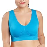 Nahtloser BH Big Bralette Push Brassiere BH Weste Wireless, dunkelblau, 42