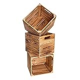 Oeko-Deko Lissabon Holzkiste für Kallax Regale - 33-37,5-32,5 cm Weinkisten Regalkisten & Obstkisten Deko- & Möbelkisten, 3 Kisten, G