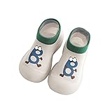 GiHai Lauflernschuhe Krabbelschuhe für Jungen Mädchen, Baby Schuhe Socken Hüttenschuh Kleinkind Knöchelsocken Hausschuhe mit Anti-Rutschsohle für Baby 6 - 24 M