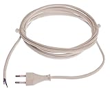 as - Schwabe 70651 Euro-Anschlussleitung, weiß, 3m H03VVH2-F 2x0,75, 230 V