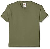 Fruit of the Loom Jungen Ss132b T-Shirt, Green (Classic Olive), 14-15 J