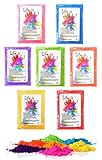 7 x h2i Holi Color Powder 7 leuchtende Farben x 70g - 490g