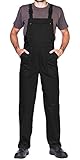 ProWear Arbeitslatzhose Herren Arbeitshose Latzhose, Schwarz, Gr.- 3XL