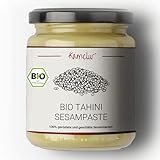 Kamelur 12 x 320g BIO Tahini hell ohne Zusätze – Tahin BIO aus geschältem BIO Sesam – Tahini Sesampaste BIO – Sesammus ohne Z