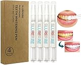 Zahnaufhellung Stift Aufhellungsstift für Weiße Zähne, Natürlich Aufhellen und Zähne Bleichen, Bleaching Stift effektiv Flecken entfernen 4PC(Frei von Peroxid)