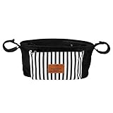 NCONCO Wickeltasche für Kinderwagen, wasserdicht, multifunktional, Schw