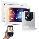 Goliath Hybrid | IP | Full-HD Video Türsprechanlage | App | 1-Fam | 2 x Full-Touchscreen 25,4 cm (10') | Aluminium Aufputz Türstation | 180° Ultra-Weitwinkel | AV-IPS-117