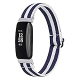 Ginamart Sportarmband kompatibel mit Fitbit Inspire/Inspire HR/Ace 2, für Damen und Herren, gewebtes Nylon, atmungsaktives Gewebe, Ersatz-Armband für Fitbit Inspire HR, klein und groß, Large/S