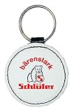 Leder Schlüsselanhänger | Schlüter Logo | rund | weiß