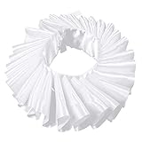 Agoky Edel Spitze Halskrause Mittelalter Mühlsteinkrause Rüschen Kragen Abschluss Spanischen Mode Jabot Tüll Halsband Schmuck Satin Weiß One S