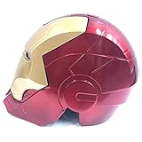 PRETAY The Avengers Marvel Legends Iron Man Helmet Iron Man Helm Maske Leuchtend,Halloween Film Cosplay Kostüm Iron Man Avengers Mask für Halloween-Partei-Maskerade (Color : Red, Size : L(55CM))