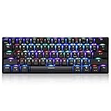 conpoir CK61 RGB Mechanische Gaming-Tastatur OUTMU Rot Schaltet die Tastatur um 61 Tasten Anti-Ghosting mit Hintergrundbeleuchtung für Gaming Schw