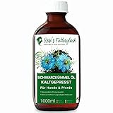 Schwarzkümmelöl Hund & Pferd 1000ml von Rosi's Futterglück – Premium Schwarzkümmel Öl für Hunde & Pferde – Kaltgep