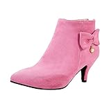 NINGSANJIN Winterstiefel Damen Schnee Stiefel Snow Schuhe Winterboots warm gefüttert wasserdicht wasserabweisend (Rosa,37)