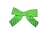 Grün-weiße gepunktete Schleifen, vorgebunden, 7,6 cm breit, 12 Stück, Ripsband, Hochzeitsverzierungen, Frühling, Geschenkkorb, Partygeschenke, Weihnachten St. Patrick's Day, O
