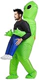 COWINN Green Alien Carrying Halloween Human Costume Grüner ausländischer tragender menschlicher Kostüm-aufblasbarer lustiger Explosionsklage Cosplay aufblasbares kostüm Erwachsene fü