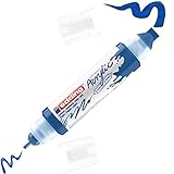 edding 5400 Acryl 3D Double Liner - blau - 1 Acrylfarbe Tube - Doppel-Spitze 2-3,5-10 mm - Acryl Farben zum Malen auf Leinwand, Malpapier und Holz - Acrylstifte wasserfest in Kü